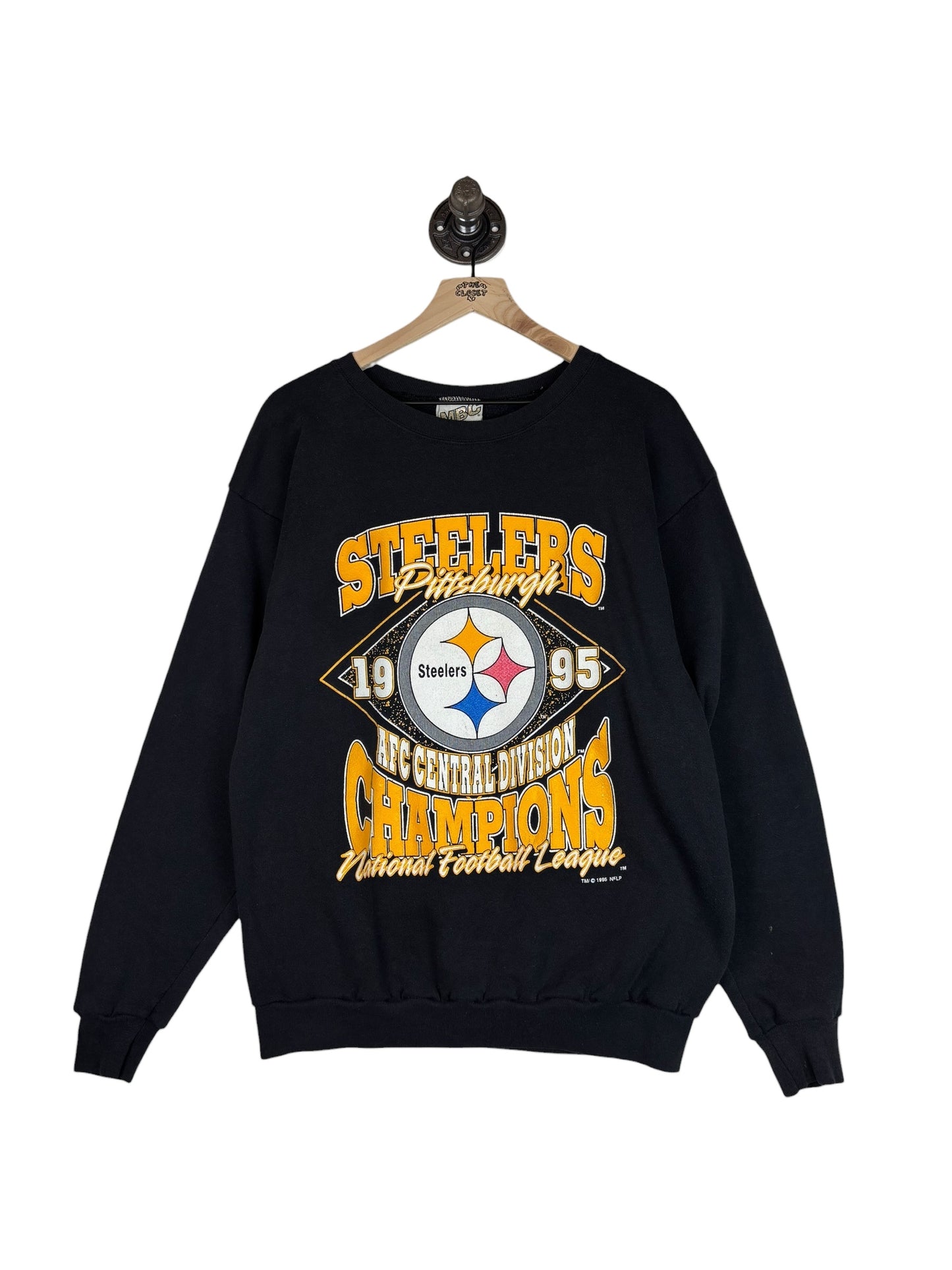 (L/XL) 1995 Steelers AFC Central Div Champs Crewneck
