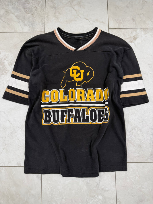 (S) Vintage 90’s Colorado Buffalos V-neck Graphic Tee