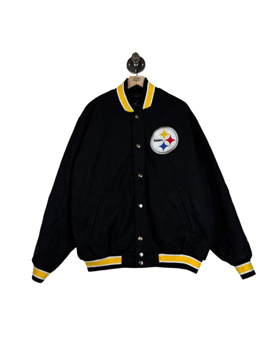 (XL) Vintage Steelers Button Up Jacket