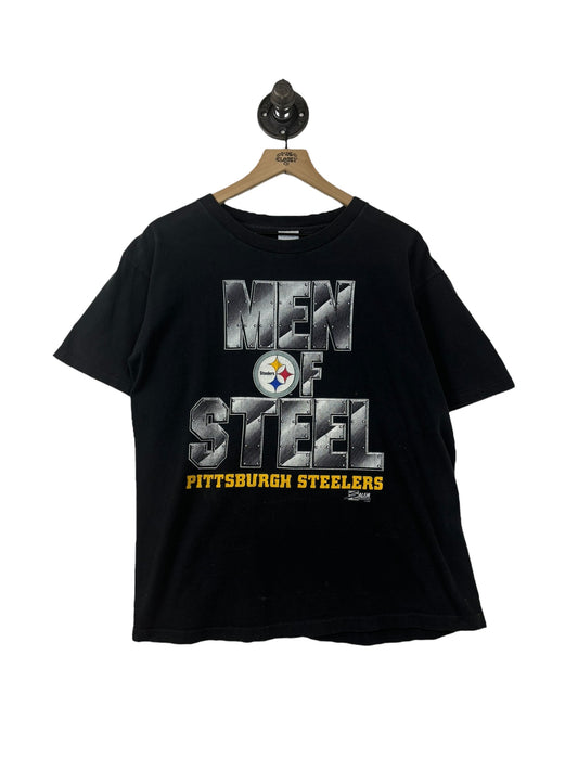 (M) 1990 Steelers Men of  Steel Tee