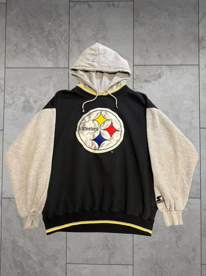 (L) Vintage 90's Steelers Starter Hoodie