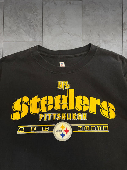 (M) Vintage Y2K Steelers Script AFC North Tee