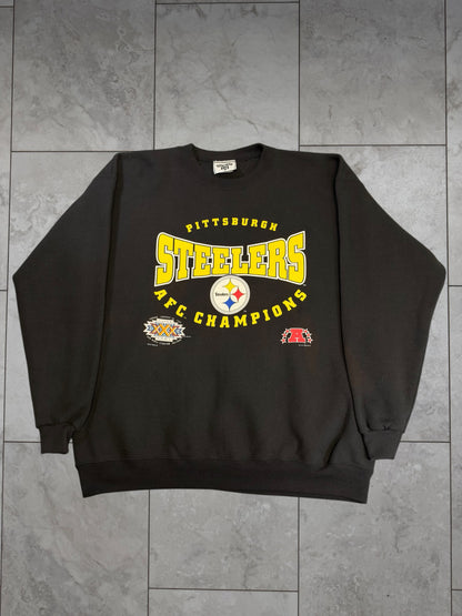 (XL) 1995 Steelers AFC Champs Lee Crewneck