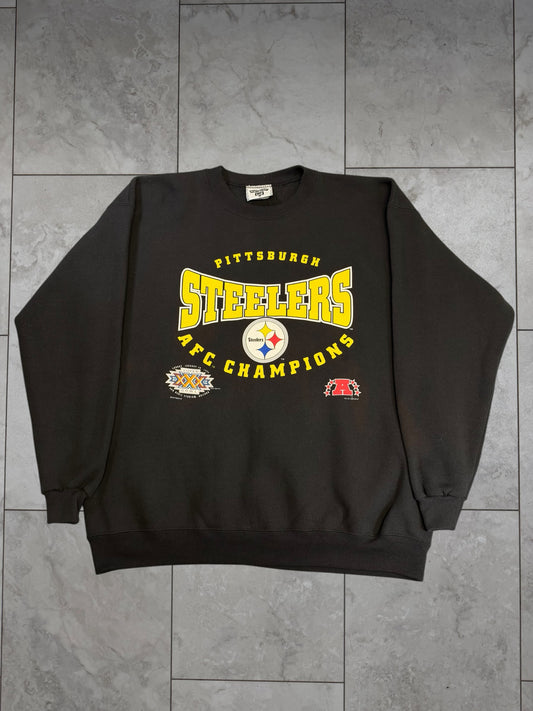 (XL) 1995 Steelers AFC Champs Lee Crewneck