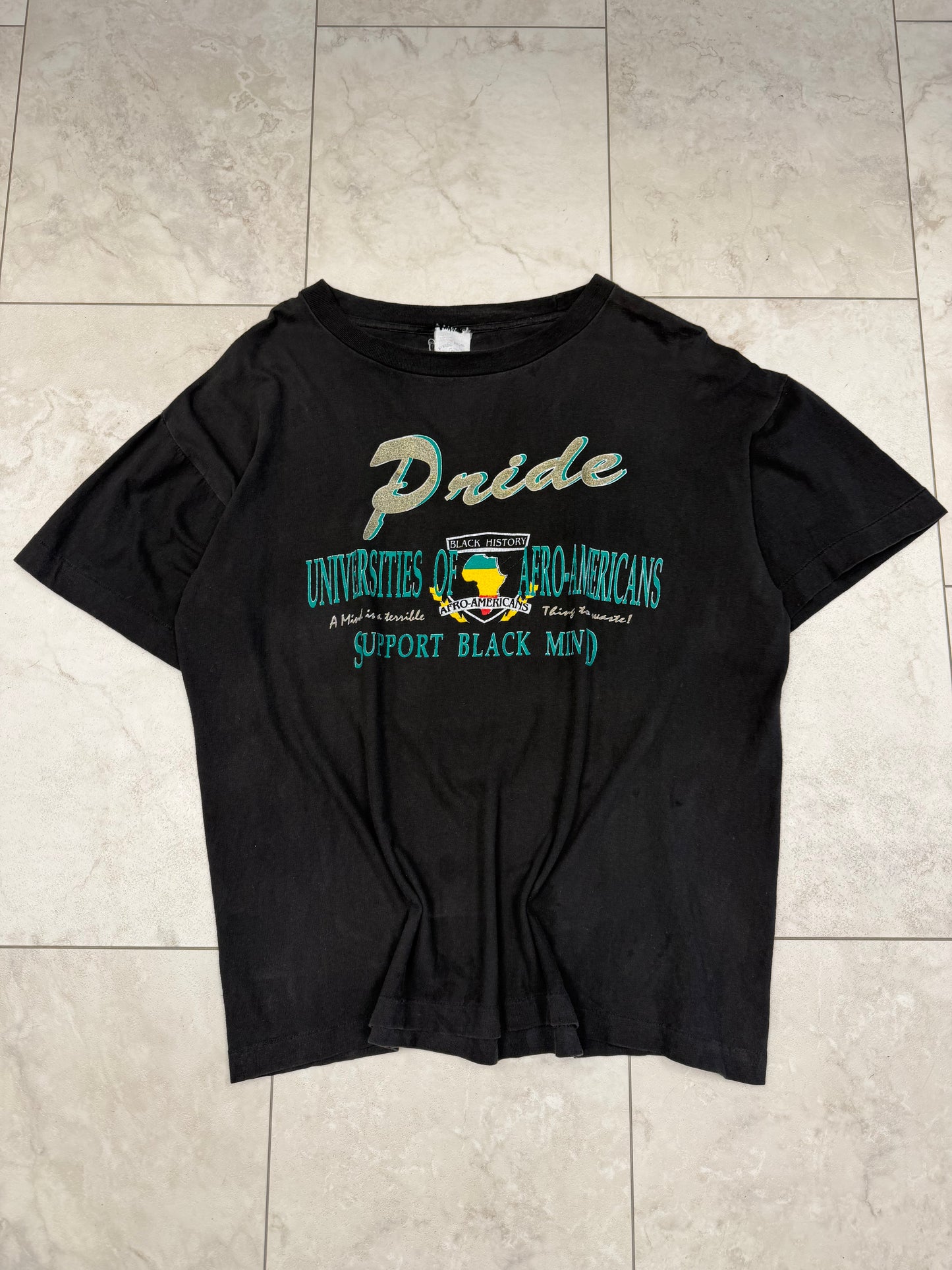 (L) Vintage 90’s Black History and  Universities Graphic Tee