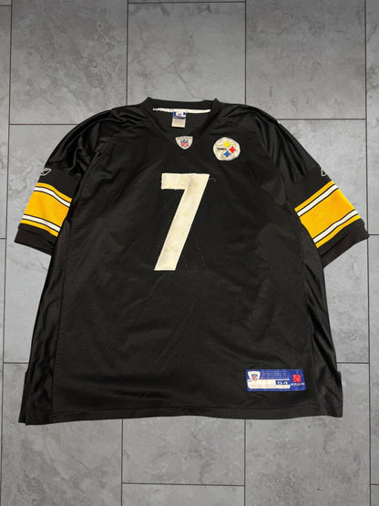 (XL / 54) Y2K Steelers Ben Roethlisberger Authentic Reebok Jersey #7
