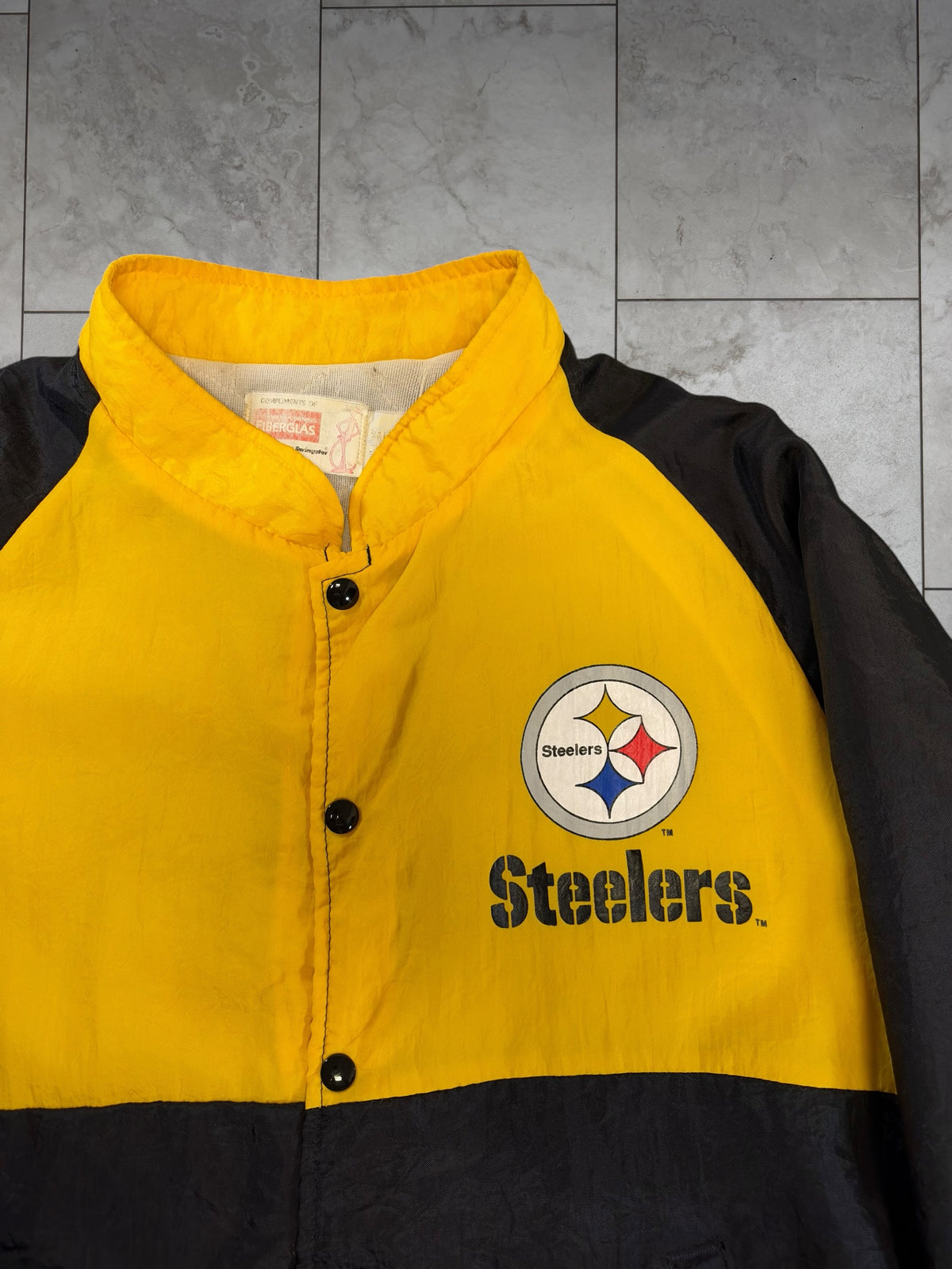 (M/L) Vintage 90's Steelers Button Up Jacket