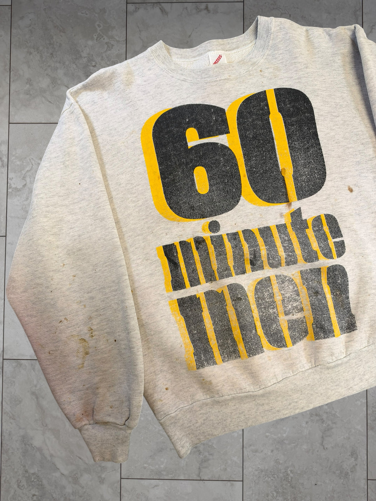 (M) Vintage 90's Steelers Thrashed 60 Minute Men Crewneck