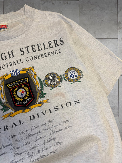 (M) Vintage 90's Steelers Nutmeg Embroidered Graphic Tee