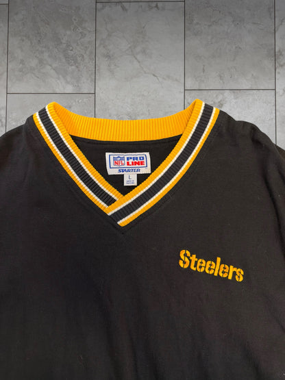 (L) Vintage 90's Steelers Sweater Vest