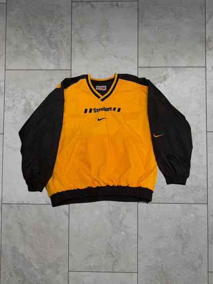 (L) Vintage 90's Steelers Reversable Nike Pullover Jacket