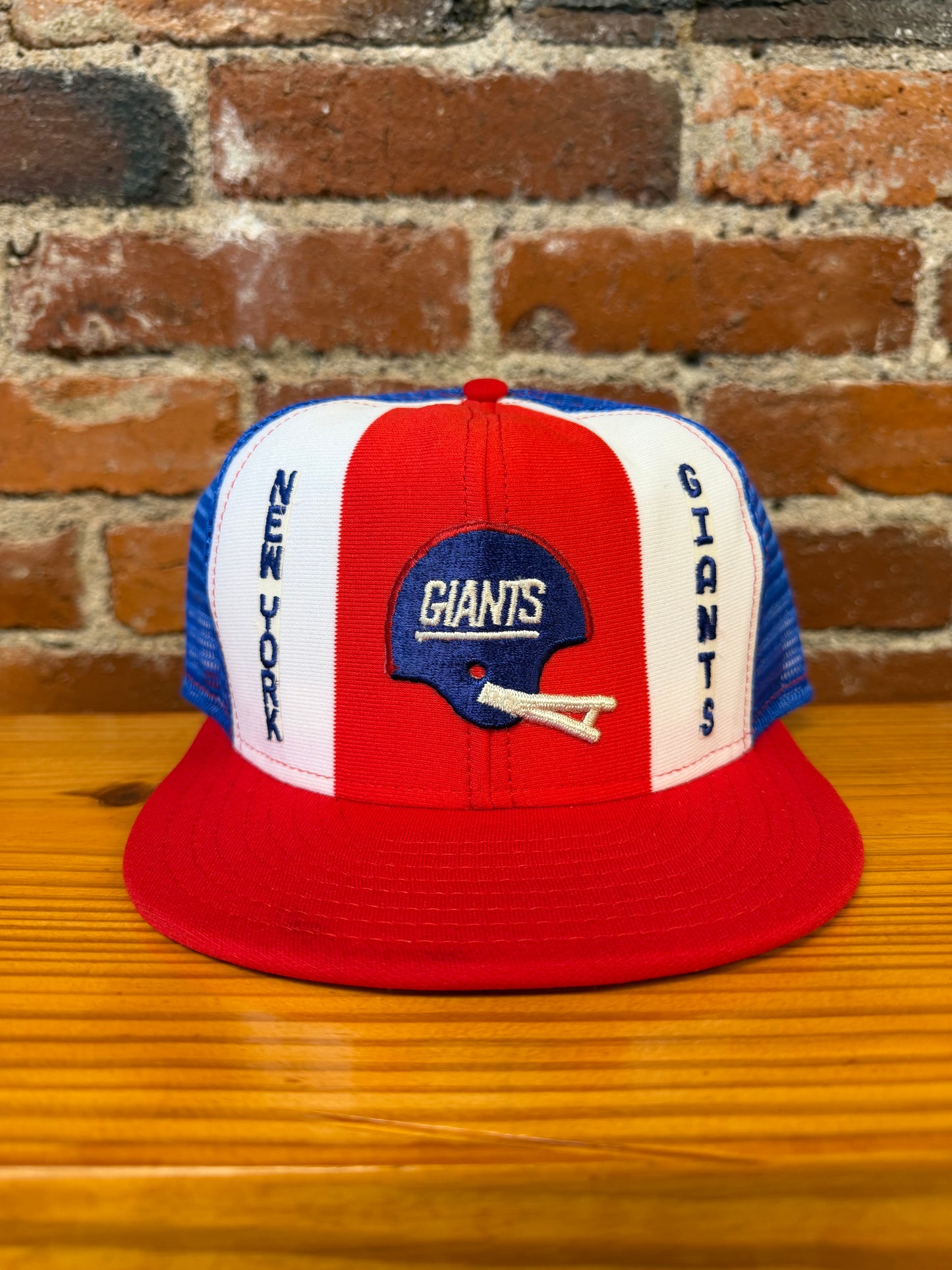 Vintage New York Giants AJD Lucky Stripes Trucker Hat - NEW
