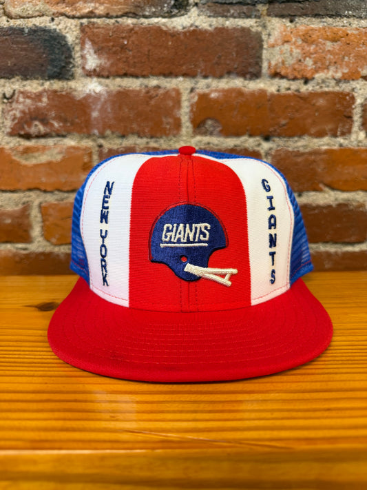 Vintage New York Giants AJD Lucky Stripes Trucker Hat - NEW