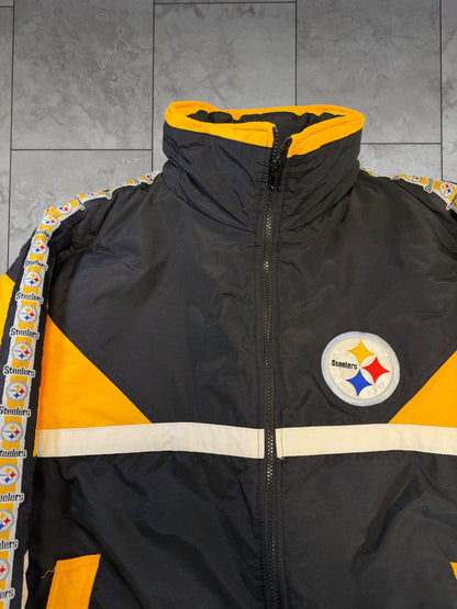 (XXL) Vintage 90's Steelers Game Day Full Zip Jacket