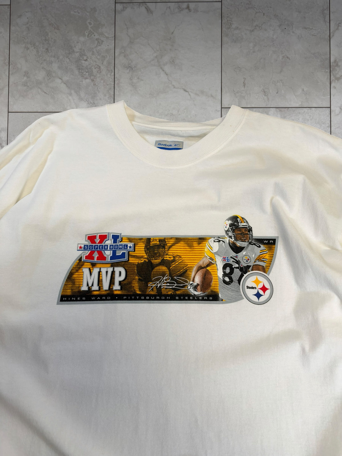 (XL) 2006 Steelers Superbowl XL MVP Hines Ward Tee