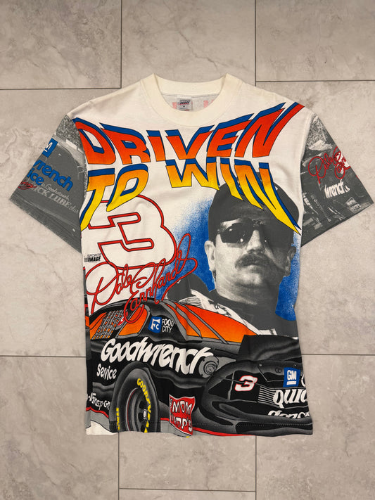 (M) Vintage 90’s Dale Earnhardt “Driven to Win” AOP Tee