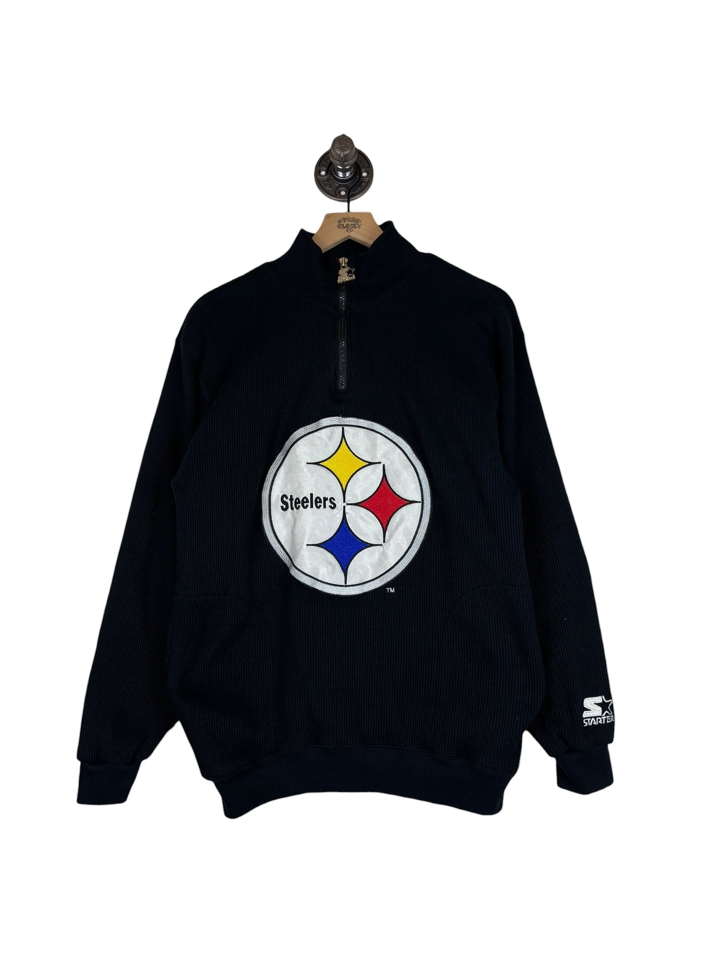 (M) Vintage Steelers Starter 1/4 Zip Pullover