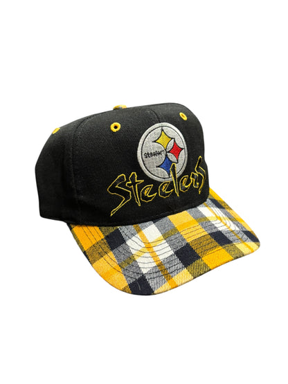 Vintage Steelers Flannel Snapback Hat