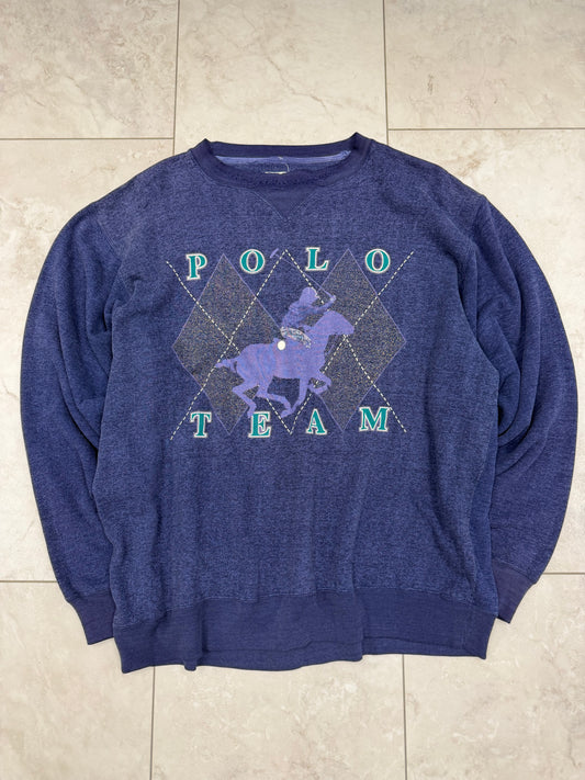 (M) Vintage 90’s Polo Team Graphic Crewneck
