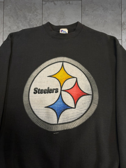 (XL) 1995 Steelers Big Logo Pro Player Crewneck