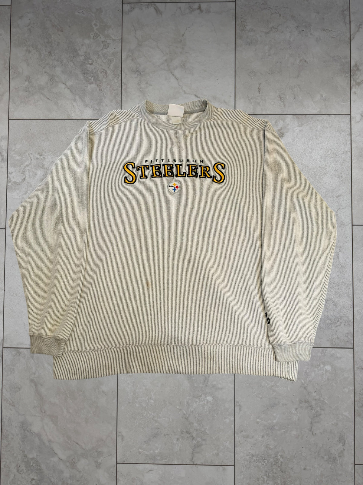 (XL) Vintage Y2K Steelers Embroidered Crewneck