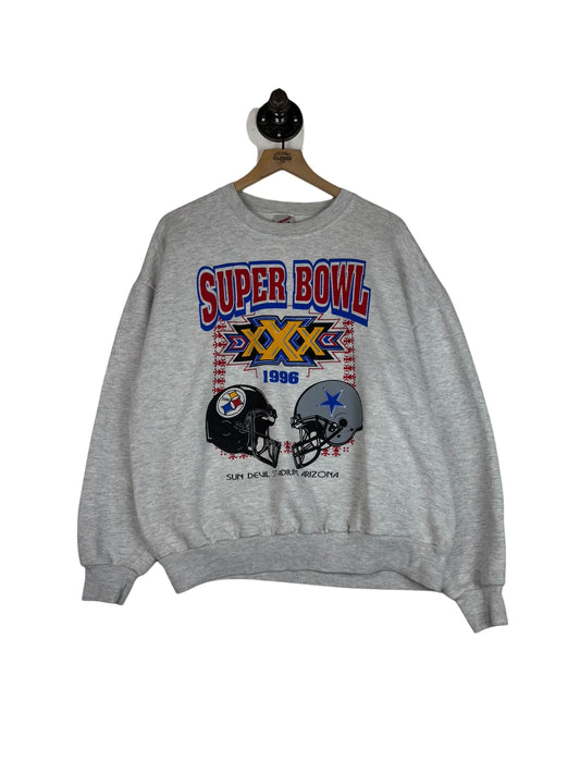 (XL) Boxy 1996 Steelers Vs Cowbows SB XXX Crewneck