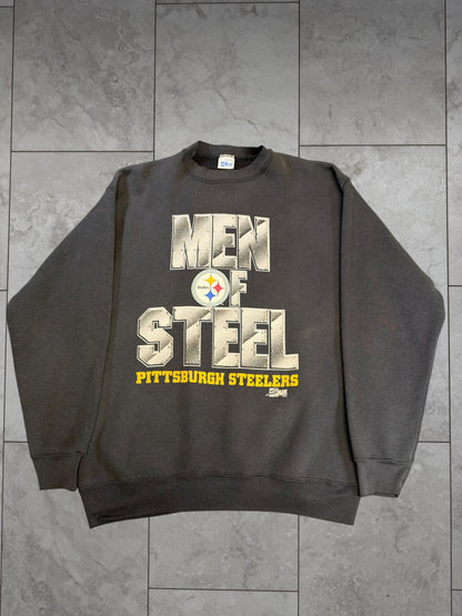(M) 1990 Steelers Men of Steel Salem Crewneck
