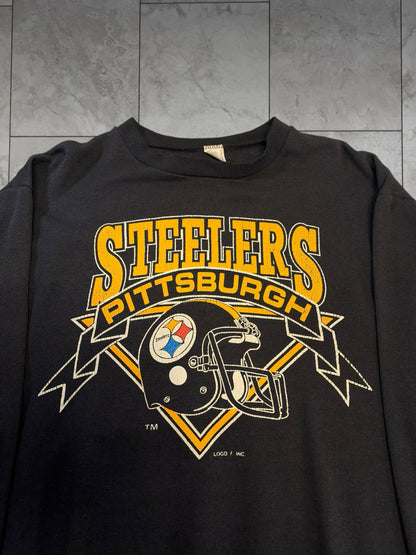 (M) Vintage 80's Steelers Graphic Logo 7 Crewneck