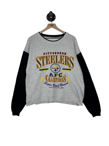 (L) 1996 Steelers AFC Champs Graphic Crewneck