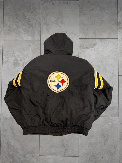 (S/M) Vintage 90's Steelers Pro Player REVERSABLE Jacket