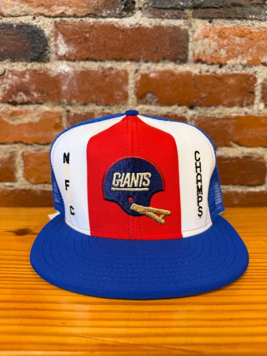 Vintage Giants NFC Champs  AJD Lucky Stripes Trucker Hat - NEW
