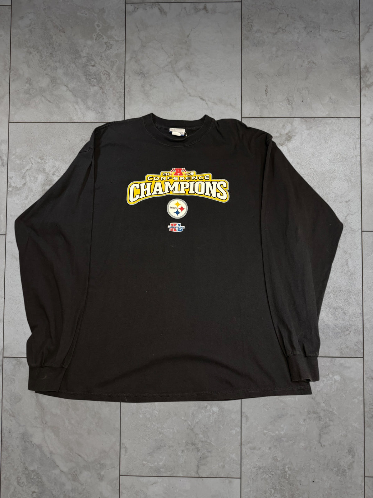 (XL) 2005 Steelers AFC Conference Champs Longsleeve Shirt