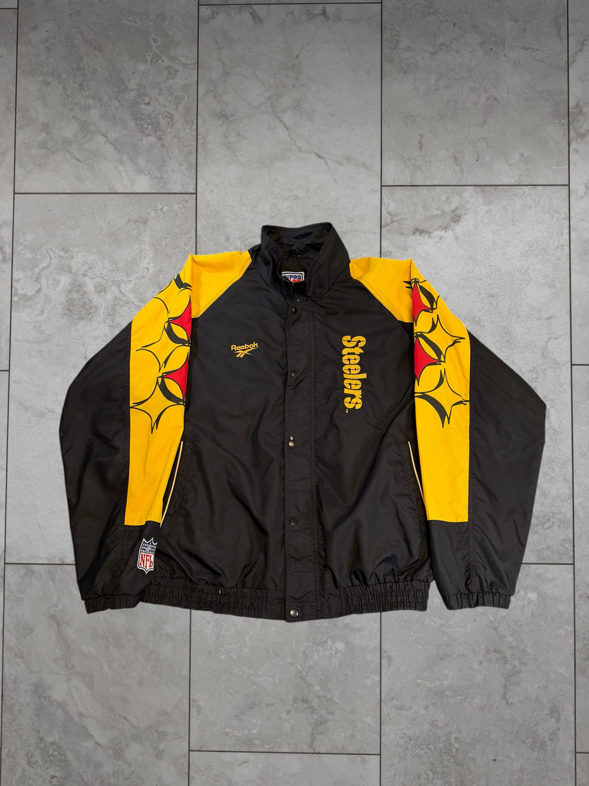 (XL) Vintage 90's Steelers Reebok Full Zip LW Jacket