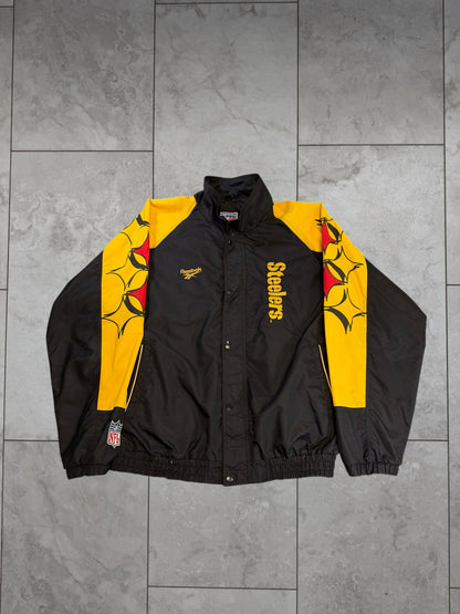(XL) Vintage 90's Steelers Reebok Full Zip LW Jacket