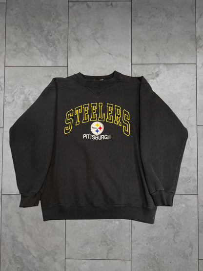 (S/M) Vintage 90s Steelers Reebok Embroidered Crewneck