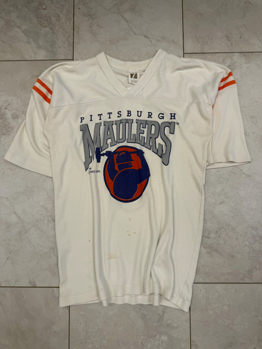 (M) 1983 Pittsburgh Maulers V-Neck Graphic Tee