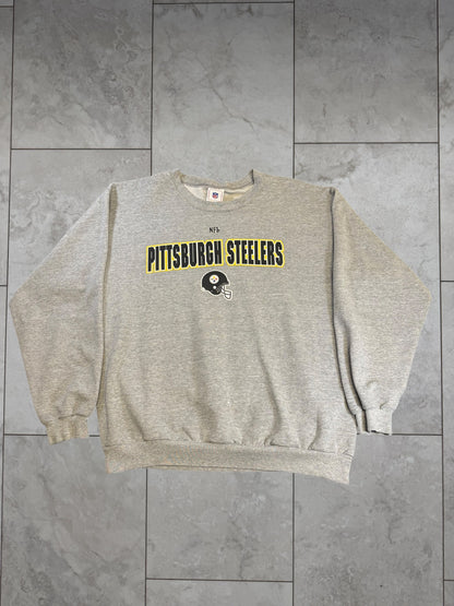 (L/XL) Vintage Y2K Steelers NFL Graphic Crewneck