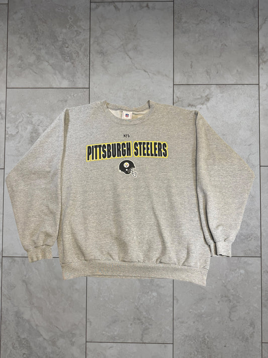 (L/XL) Vintage Y2K Steelers NFL Graphic Crewneck