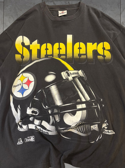 (XL) 1994 Steelers Riddel Helmet Graphic Tee