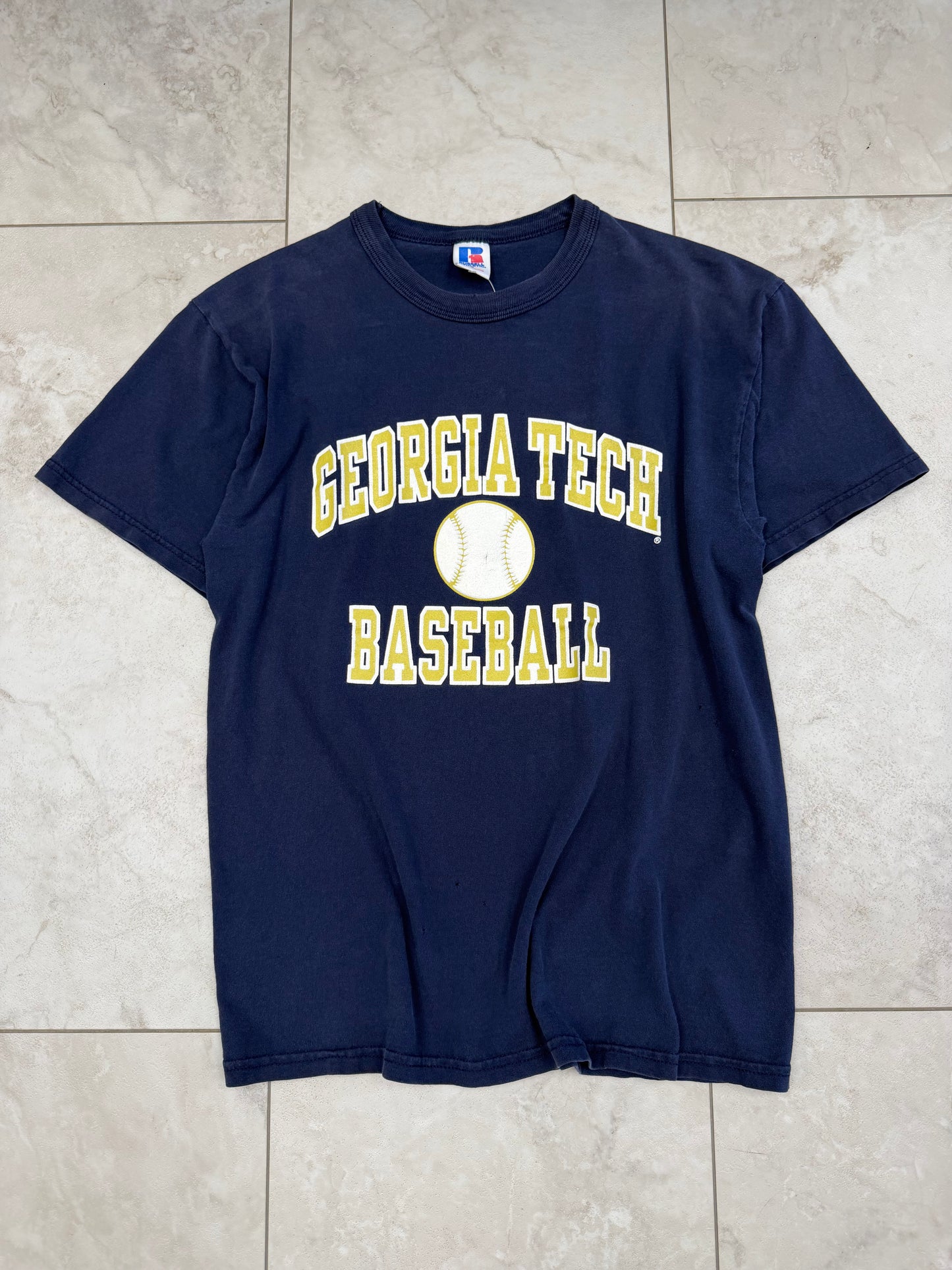 (S) Vintage Y2K Georgia Tech Baseball Graphic Tee