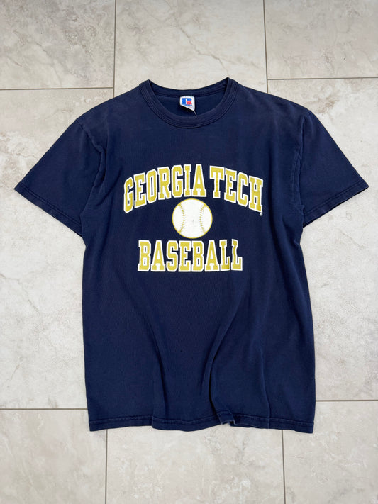 (S) Vintage Y2K Georgia Tech Baseball Graphic Tee