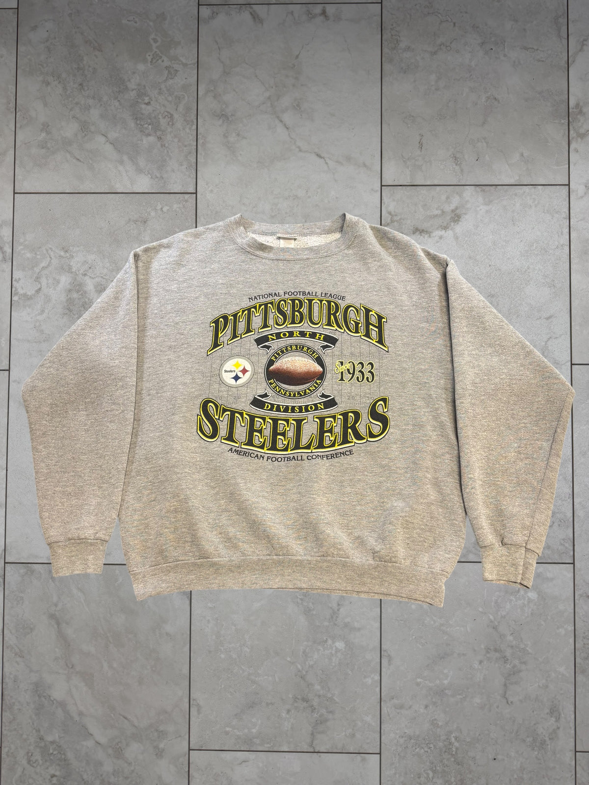 (L) Vintage 90s Steelers AFC North Crewneck