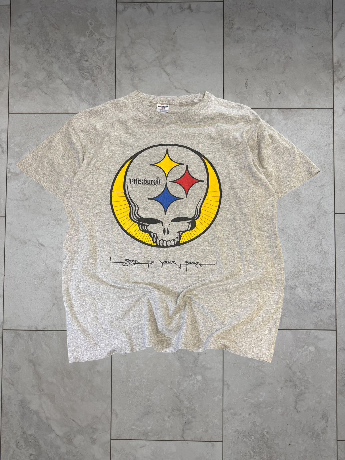 (XL) Vintage Y2K Steelers Grateful Dead Graphic Tee