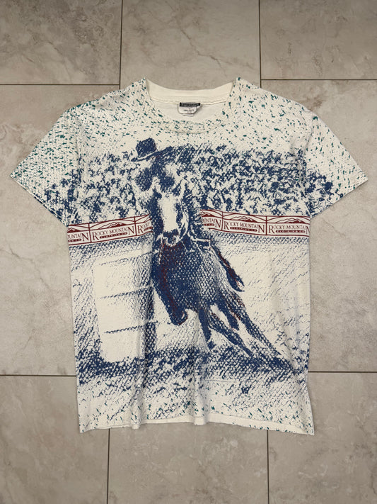 (L) Vintage 90’s Rocky Mountain Clothing Co. AOP Graphic Tee