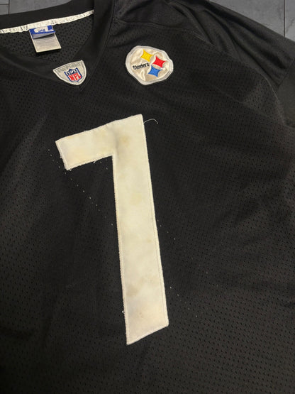(XL / 54) Y2K Steelers Ben Roethlisberger Authentic Reebok Jersey #7