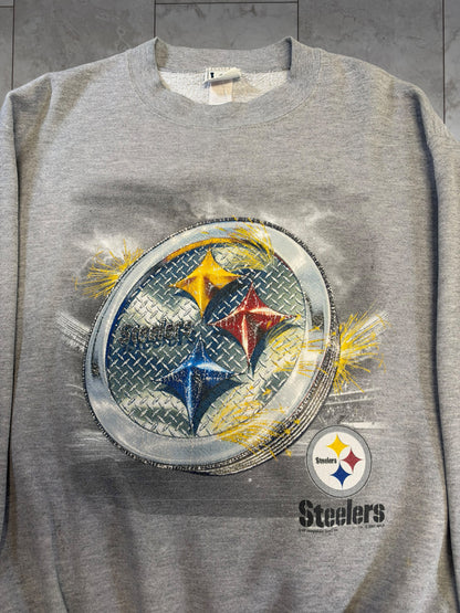 (L) 2001 Steelers Lee Graphic Crewneck