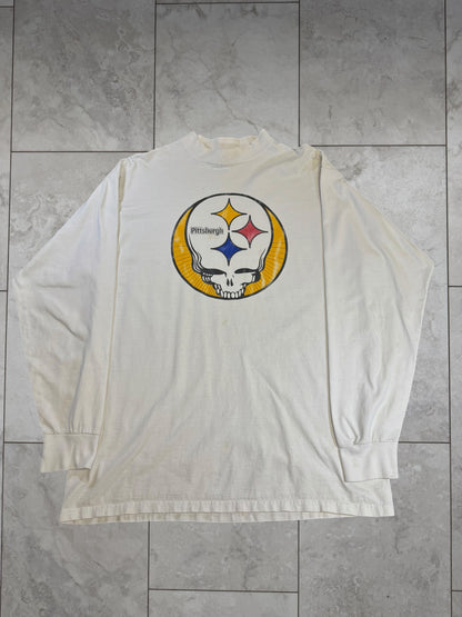 (XL) Vintage 90s Steelers Grateful Dead Longsleeve Shirt