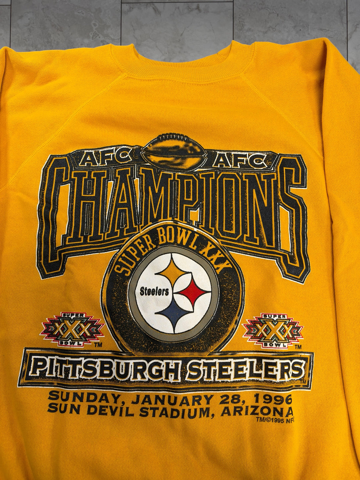 (L) 1996 Steelers AFC Champions Crewneck