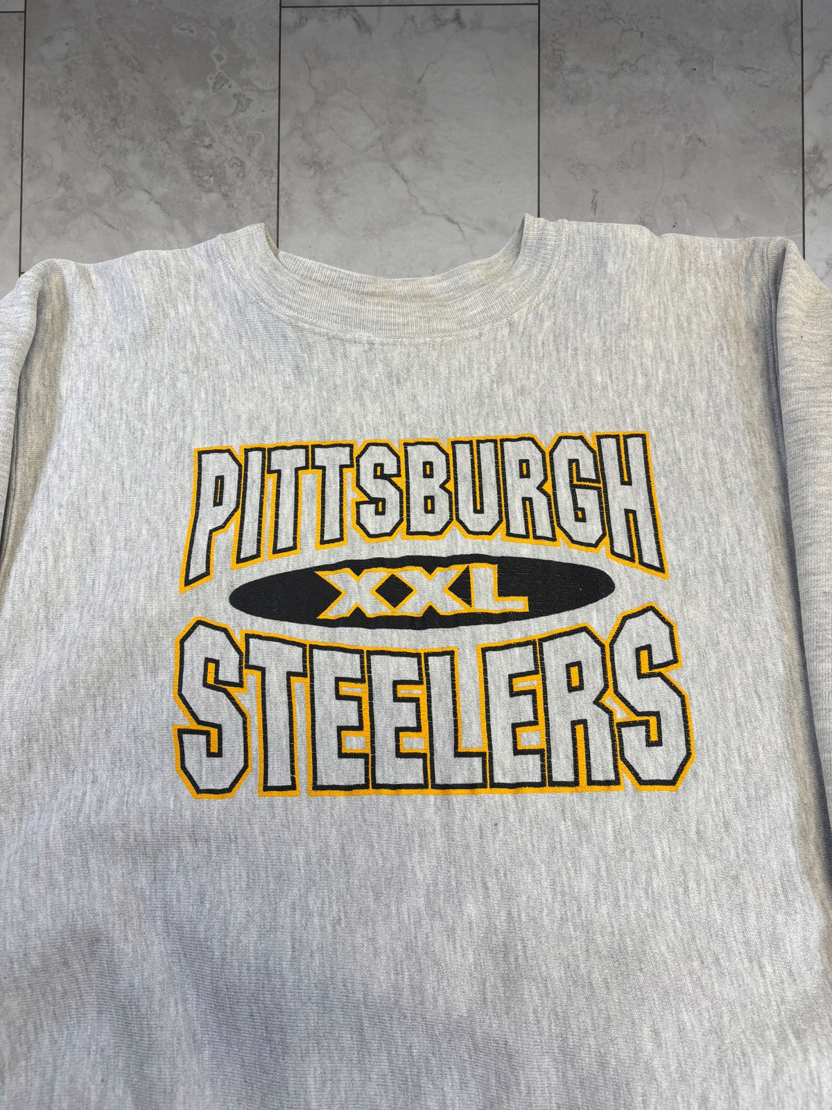 (L/XL) Vintage 90s Steelers Champion Reverse Weave Crewneck