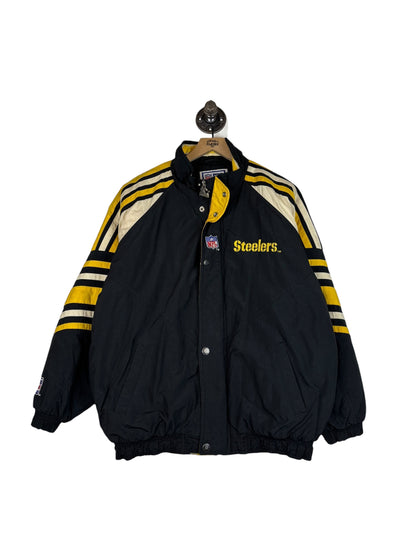 (M) Vintage Steelers Starter Full Zip Puffer Jacket
